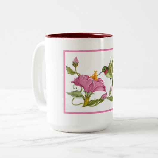 Hummingbird-Tasse Zweifarbige Tasse (Vorderseite Links)