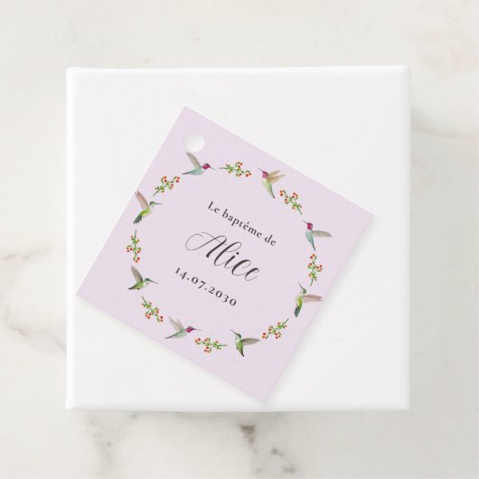 Hummingbird-Taufe Geschenkanhänger (Beispiel)