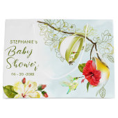 Hummingbird Tea Party Babydusche Große Geschenktüte (Vorderseite)