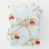 Hummingbird Teacup Floral Geschenkpapier Set (Beispiel)