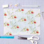 Hummingbird Teacup Floral Seidenpapier (Handwerk)