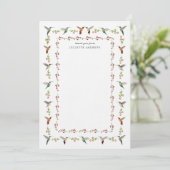 Hummingbird Thank You Note (Stehend Vorderseite)