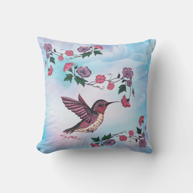 Hummingbird Throw Kissen (Vorderseite)