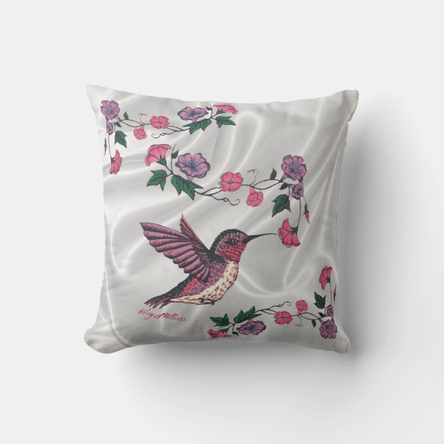 Hummingbird Throw Kissen (Vorderseite)