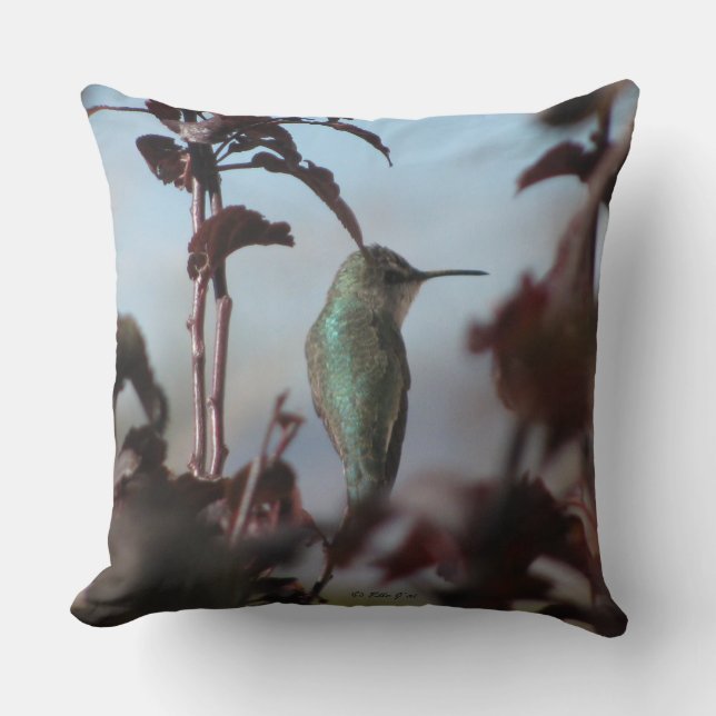 Hummingbird Throw Kissen (Vorderseite)
