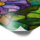 Hummingbird Tiffany-Style Window Fotodruck (Ecke)