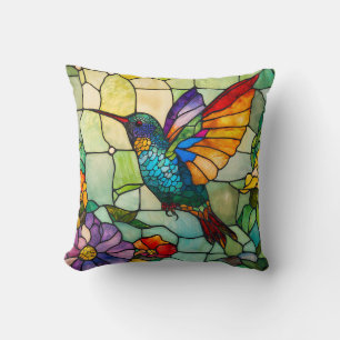Hummingbird Tiffany-Style Window Kissen