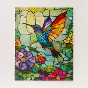 Hummingbird Tiffany-Style Window Puzzle