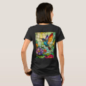Hummingbird Tiffany-Style Window T-Shirt (Schwarz voll)