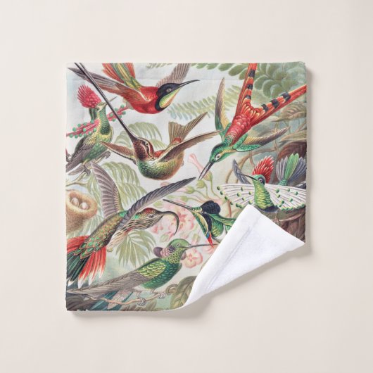 Hummingbird, Trochilidae Kolibris von Ernst Haecke Badhandtuch Set (Waschlappen)