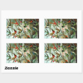 Hummingbird (Trochilidae) von Haeckel Rectangle St Rechteckiger Aufkleber (Blatt)