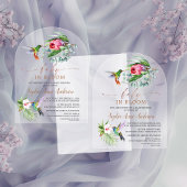 Hummingbird Tropical Blume Girl Baby in Bloom Acryleinladungen