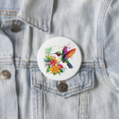 Hummingbird Tropische Blume Button (Beispiel)
