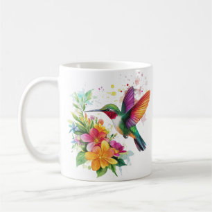 Hummingbird Tropische Blume Kaffeetasse