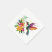 Hummingbird Tropische Blume Serviette (Ecke)