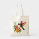Hummingbird Tropische Blume Tragetasche (Vorne)