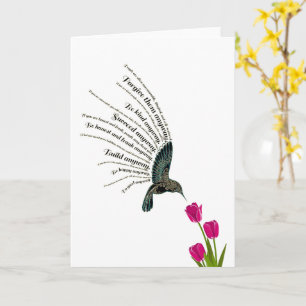 Hummingbird-Tulpen Karte