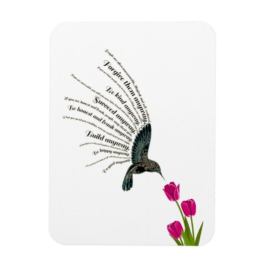 Hummingbird-Tulpen Magnet (Vertikal)