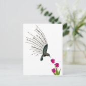 Hummingbird-Tulpen Postkarte (Stehend Vorderseite)