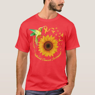 Hummingbird Tumorerkrankung Bewusstsein Sonnenblum T-Shirt