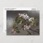 Hummingbird und Apple Blossoms Martin J. Heade Postkarte (Vorne/Hinten)