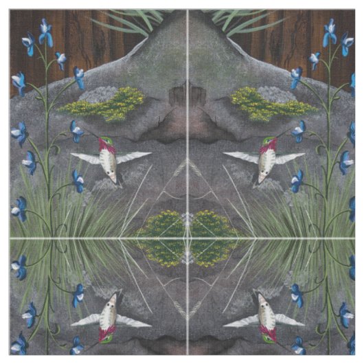 Hummingbird und Blossom Stoff (Muster)