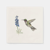 Hummingbird und Bluebonnet Serviette (Vorderseite)