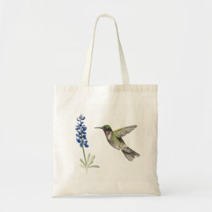 Hummingbird und Bluebonnet Tragetasche