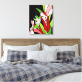 Hummingbird und Blume Art Leinwanddruck (Insitu (Schlafzimmer))