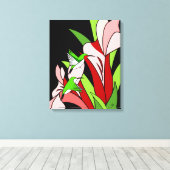 Hummingbird und Blume Art Leinwanddruck (Insitu (Holzboden))