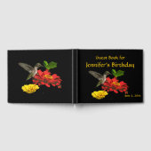 Hummingbird und Blume Geburtstagsparty Gästebuch (Voll)