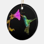 Hummingbird und Blume Keramik Ornament (Links)
