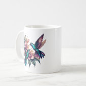 Hummingbird und Blume Klassische Keramik Kaffeetasse (Vorderseite Links)