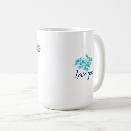 Hummingbird und Blume Mama Kaffeetasse (VorderseiteRechts)