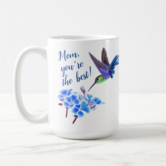 Hummingbird und Blume Mama Kaffeetasse (Links)