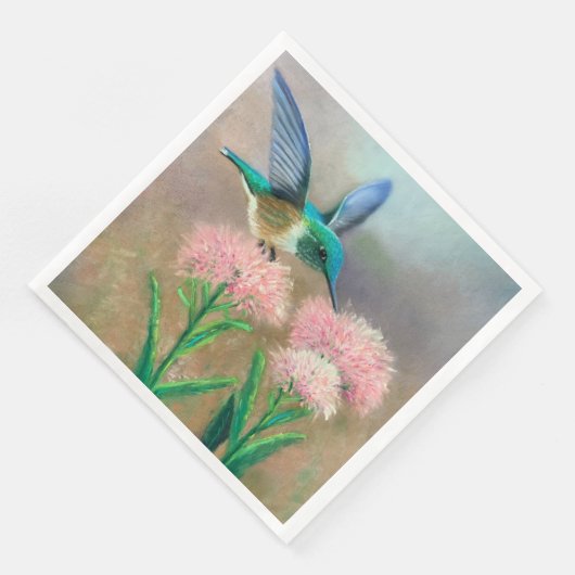 Hummingbird und Blume Paper Napkin Serviette (Ecke)