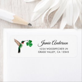 Hummingbird und Clover Return Address Label