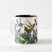 Hummingbird und Columbine Zweifarbige Tasse (Vorderseite Links)
