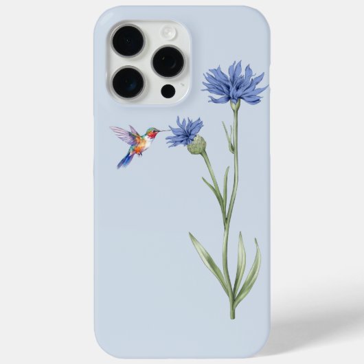 Hummingbird und Cornflower Case-Mate iPhone Hülle (Rückseite)