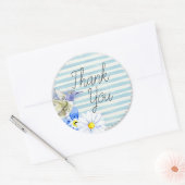 Hummingbird und Daisies Runder Aufkleber (Umschlag)