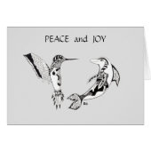 Hummingbird und Dolphin Weihnachtskarte (Vorderseite (Horizontal))