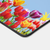 Hummingbird und farbenfrohe Tulip-Blume Schreibtischunterlage (Ecke)