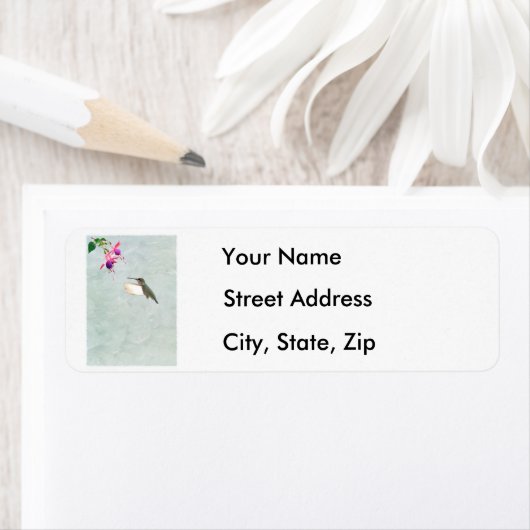 Hummingbird und Fuchsia Address Labels (Insitu)