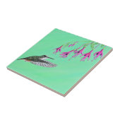 Hummingbird und Fuchsia-Malerei Fliese (Seite)