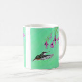 Hummingbird und Fuchsia-Malerei Kaffeetasse (VorderseiteRechts)