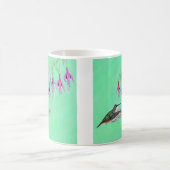 Hummingbird und Fuchsia-Malerei Kaffeetasse (Mittel)