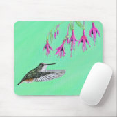 Hummingbird und Fuchsia-Malerei Mousepad (Mit Mouse)