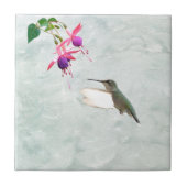 Hummingbird und Fuschia Fliese (Vorderseite)