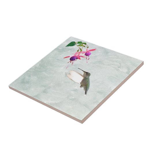 Hummingbird und Fuschia Fliese (Seite)