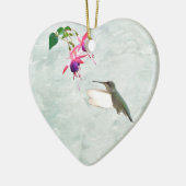Hummingbird und Fuschia Keramik Ornament (Links)